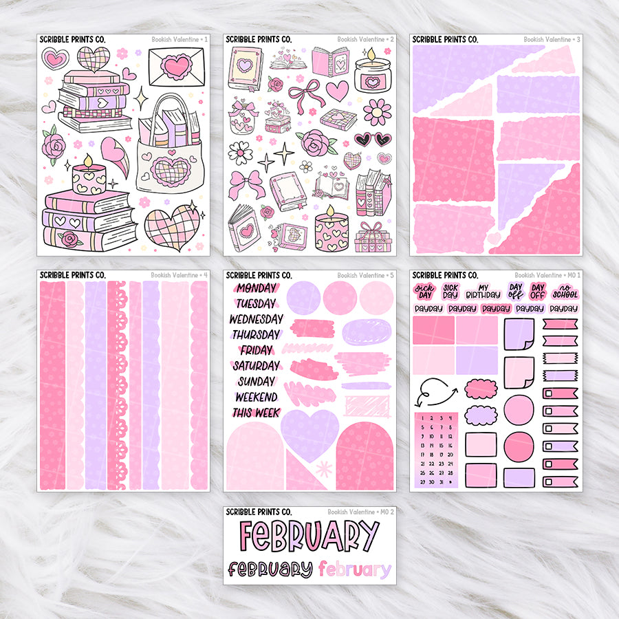 Bookish Valentine // Matte Journal Sticker Collection