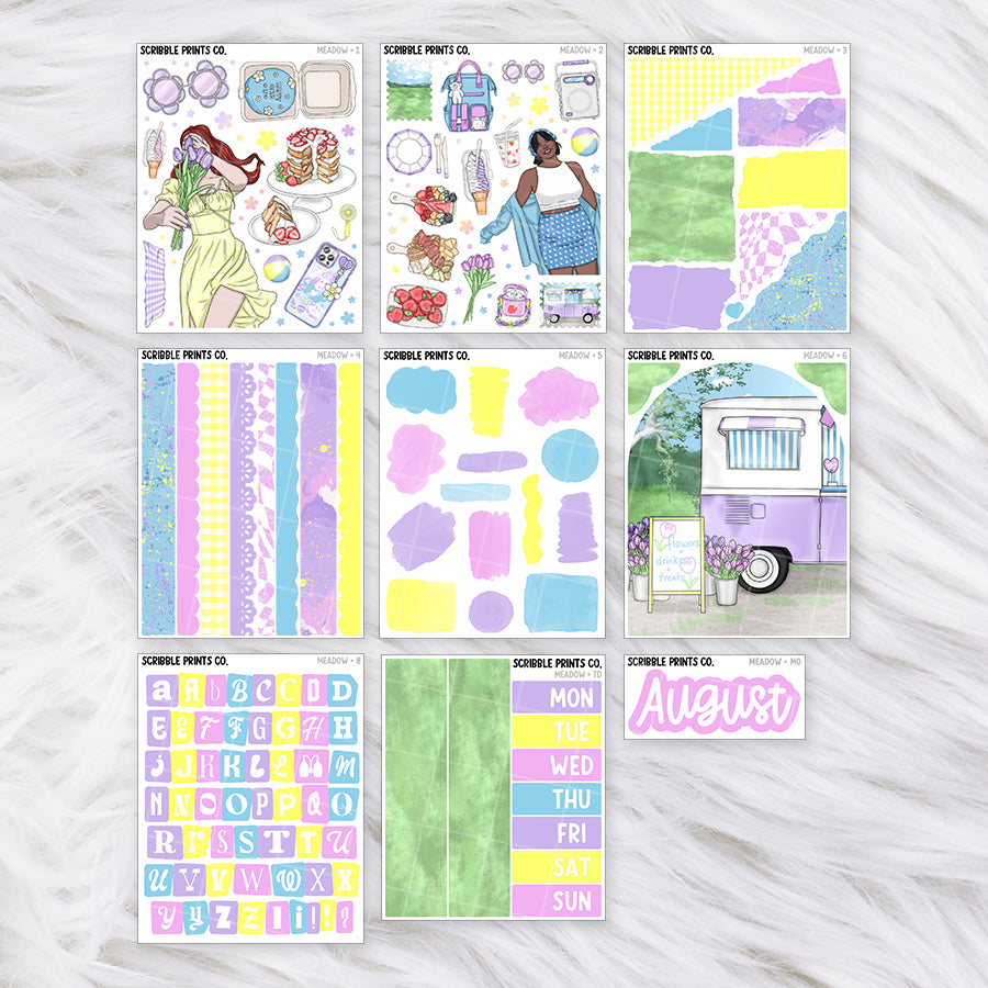 Meadow Journal Sticker Collection | Matte Removable Reading & Planner Stickers