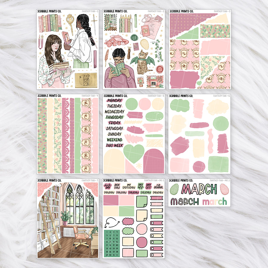 Fantasy Fan // Matte Journal Sticker Collection