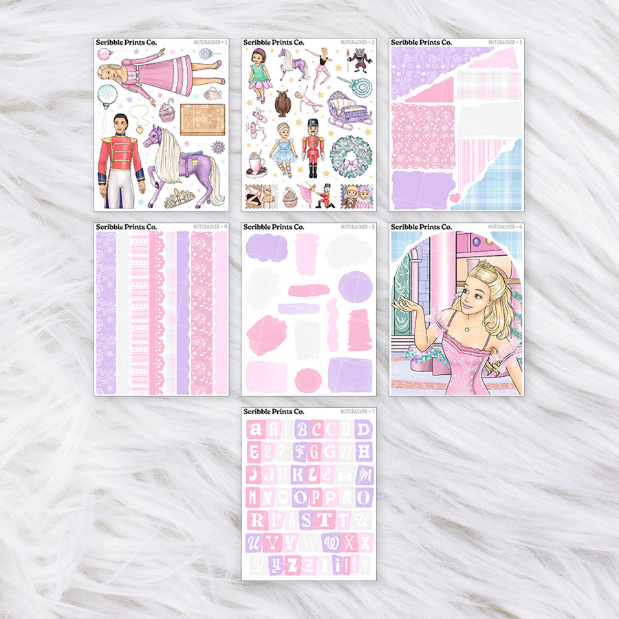 Nutcracker Journal Sticker Collection | Matte Removable Reading & Planner Stickers