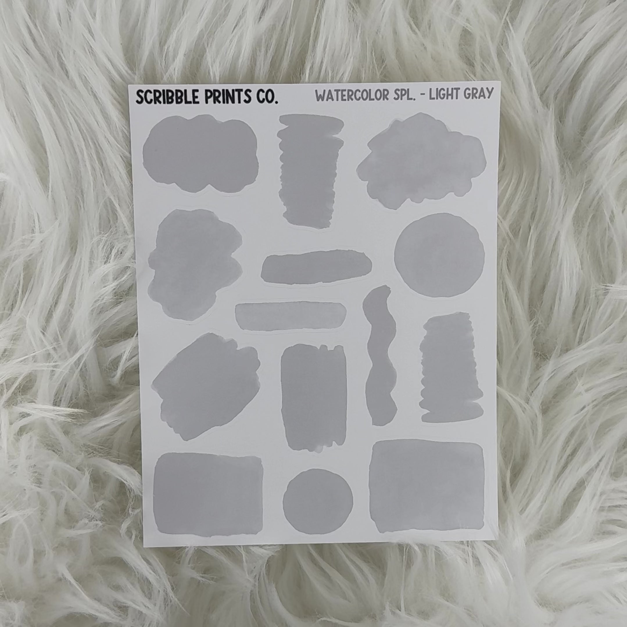 Load video: Watercolor Splashes // Matte Reading Journal Stickers