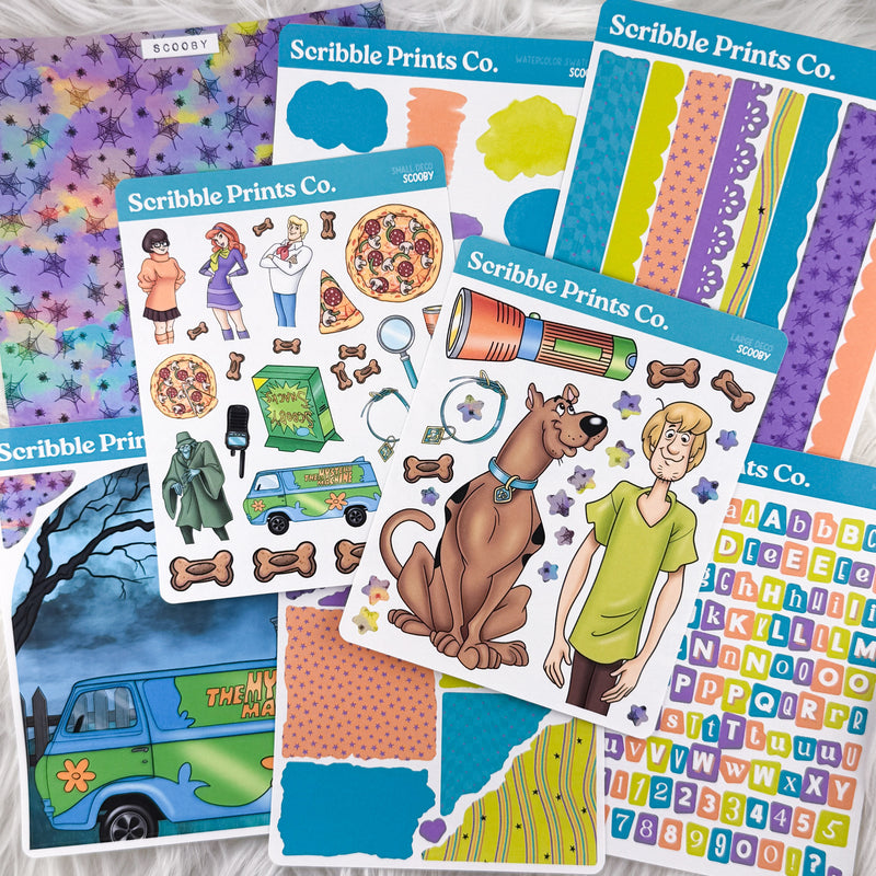 Scooby Journal Sticker Collection | Matte Removable Reading & Planner Stickers