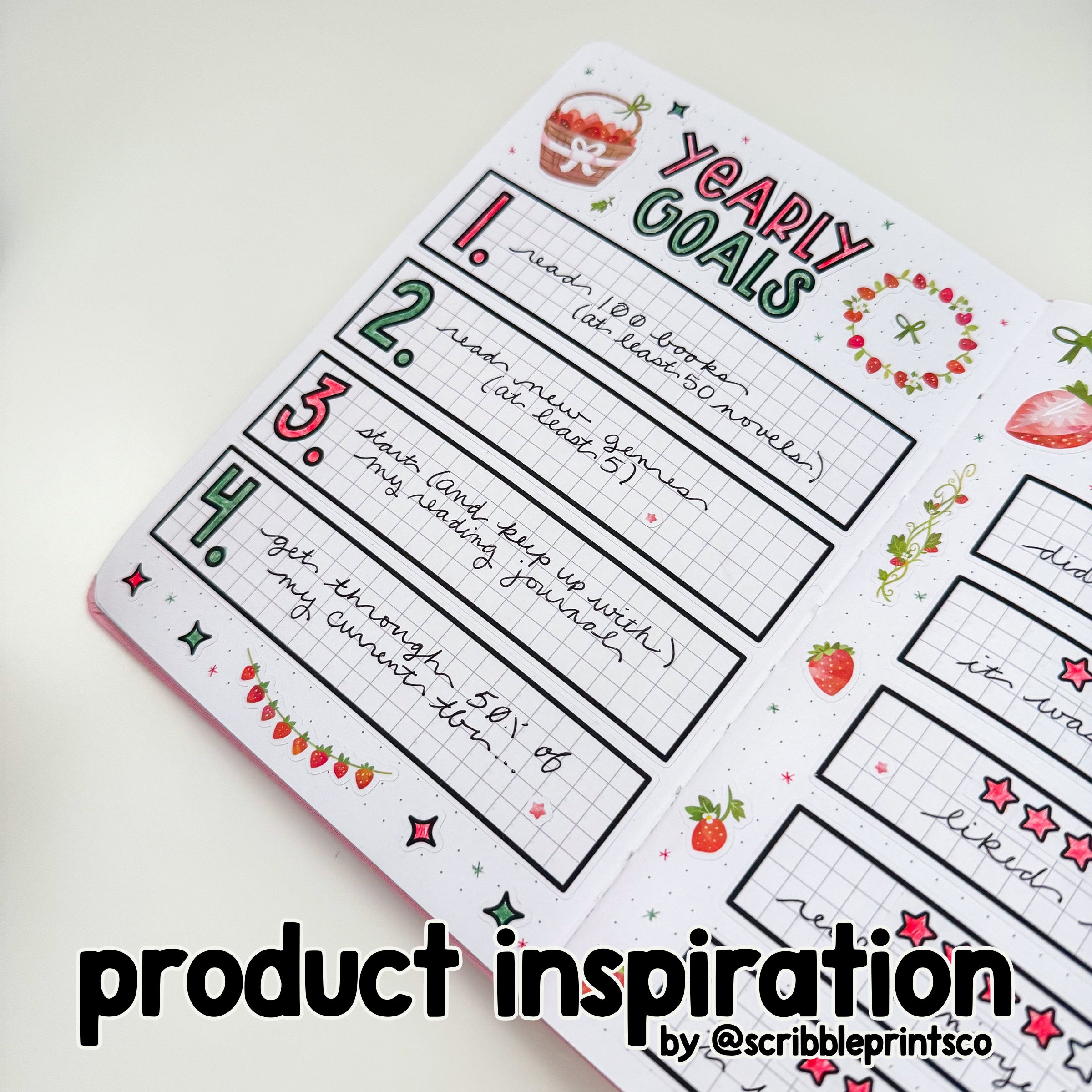 Long Box v2+3 // Matte Reading Journal Stickers