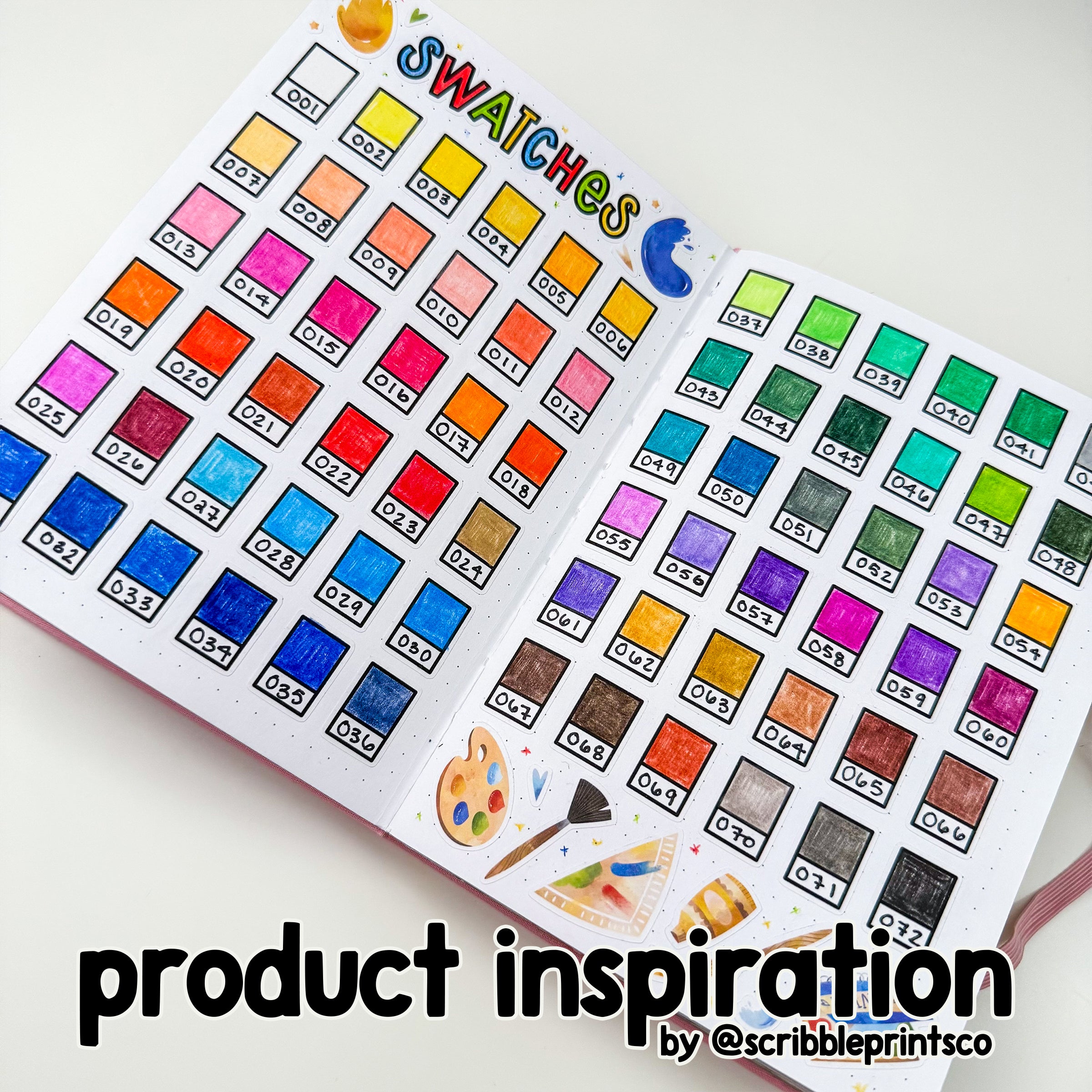 Swatch V1 // Matte Reading Journal Stickers