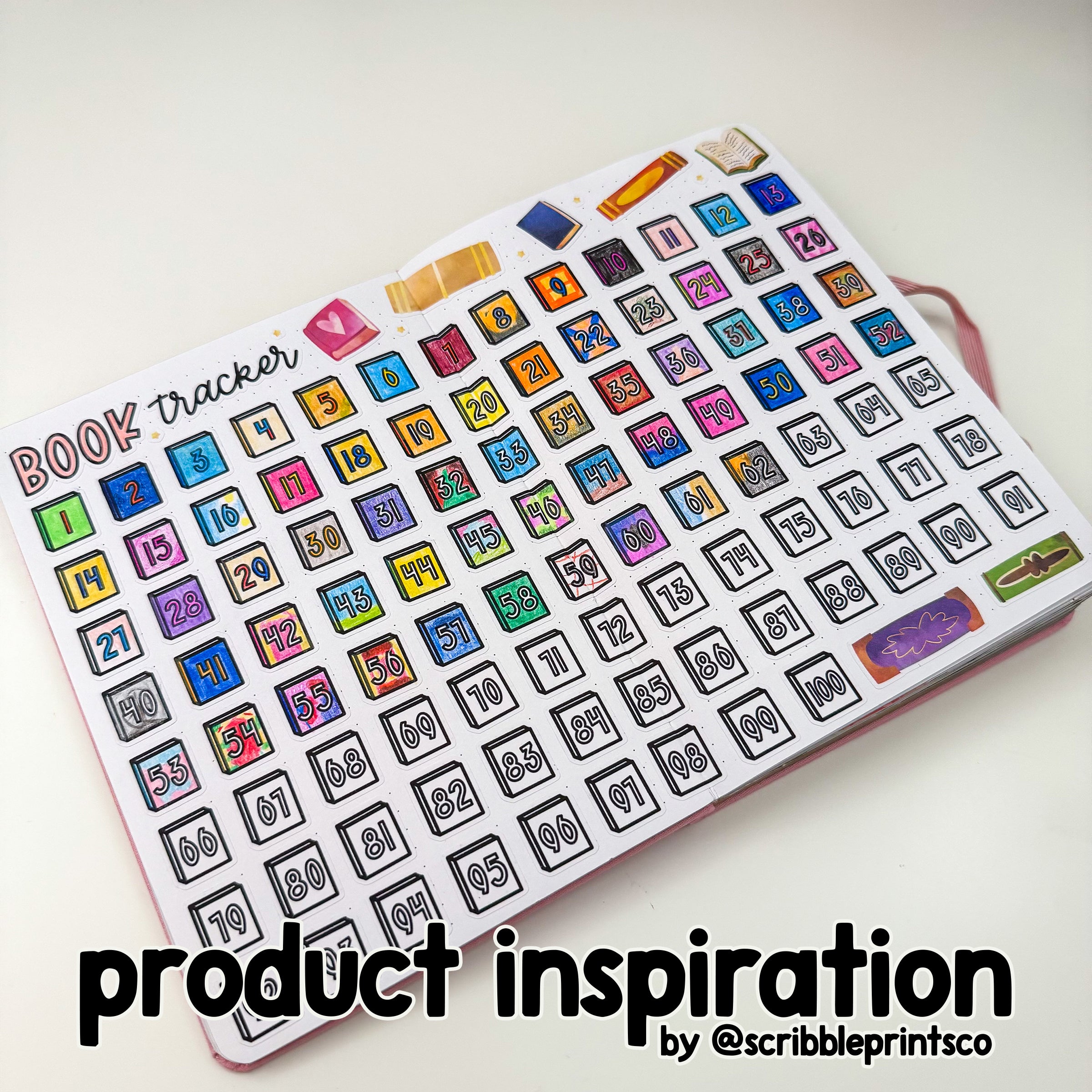 Book Trackers // Matte Reading Journal Stickers
