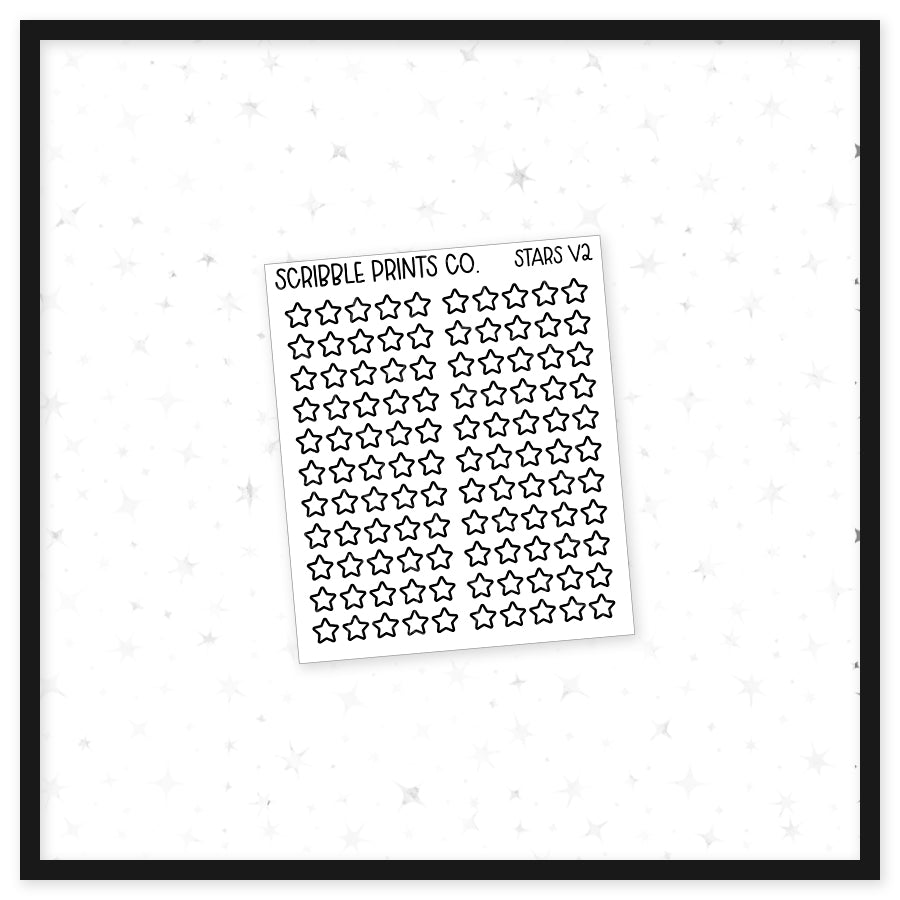 Stars V1 // Matte Reading Journal Stickers