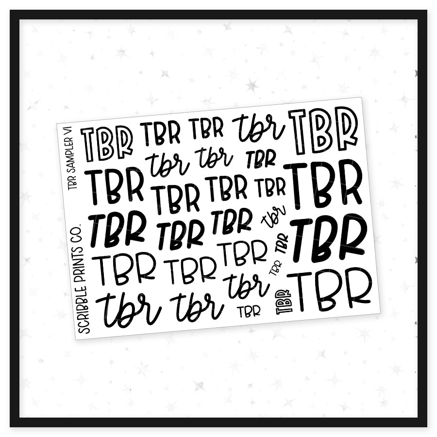 TBR Sampler V1 // Matte Reading Journal Stickers
