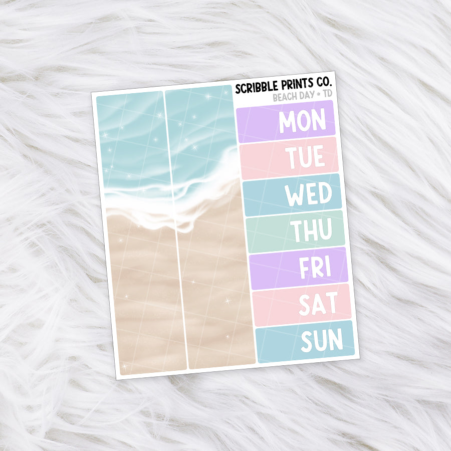 Beach Day Journal Sticker Collection | Matte Removable Reading & Planner Stickers