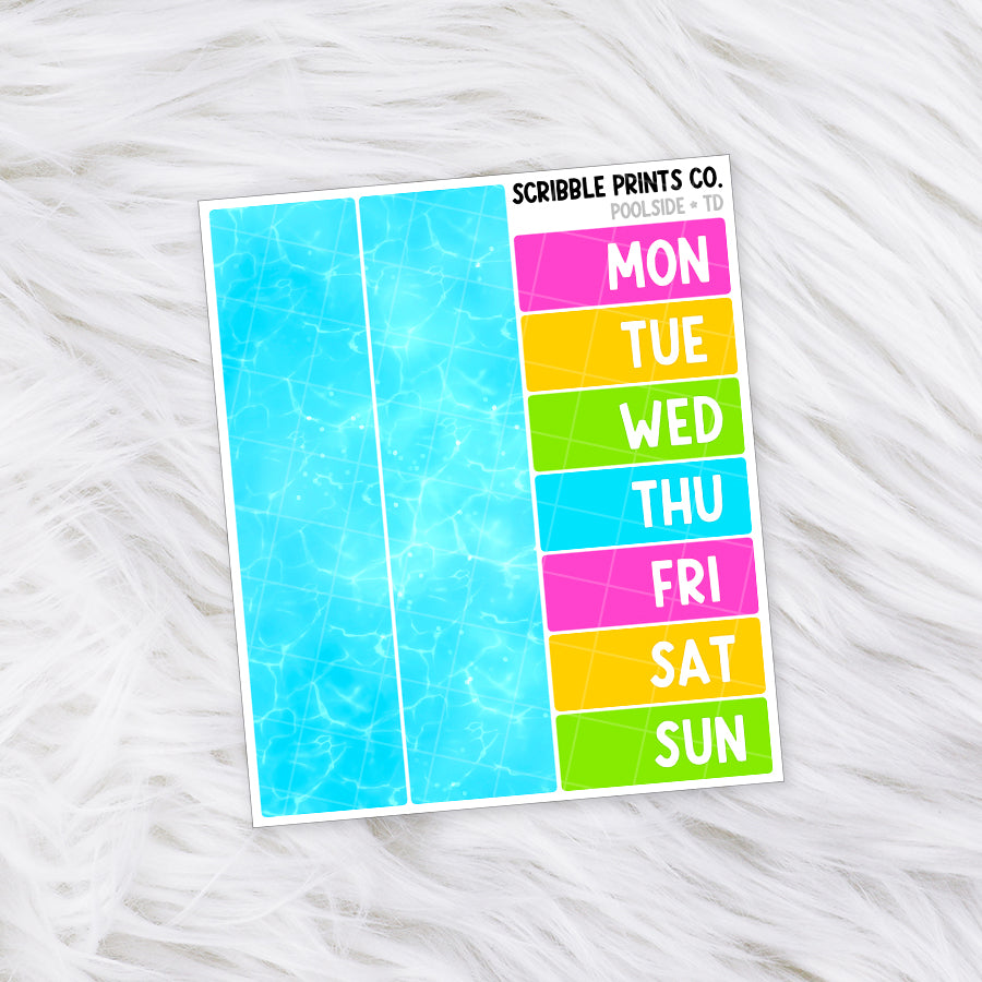 Poolside Journal Sticker Collection | Matte Removable Reading & Planner Stickers