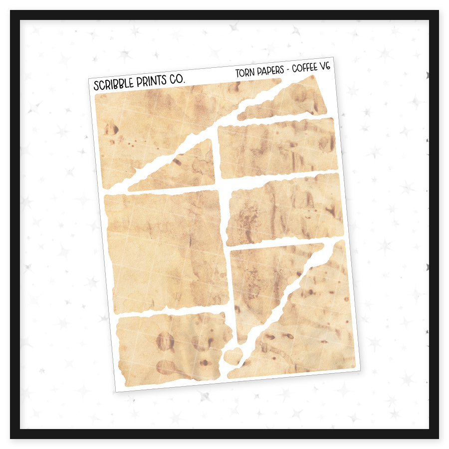 Torn Papers // Matte Journal Stickers