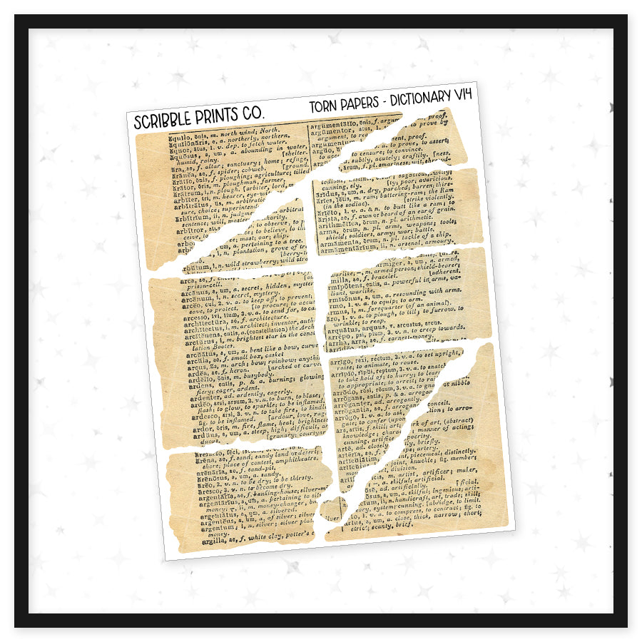 Torn Papers // Matte Journal Stickers