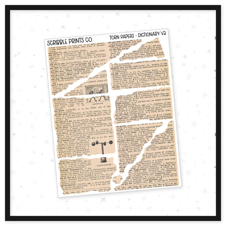 Torn Papers // Matte Journal Stickers