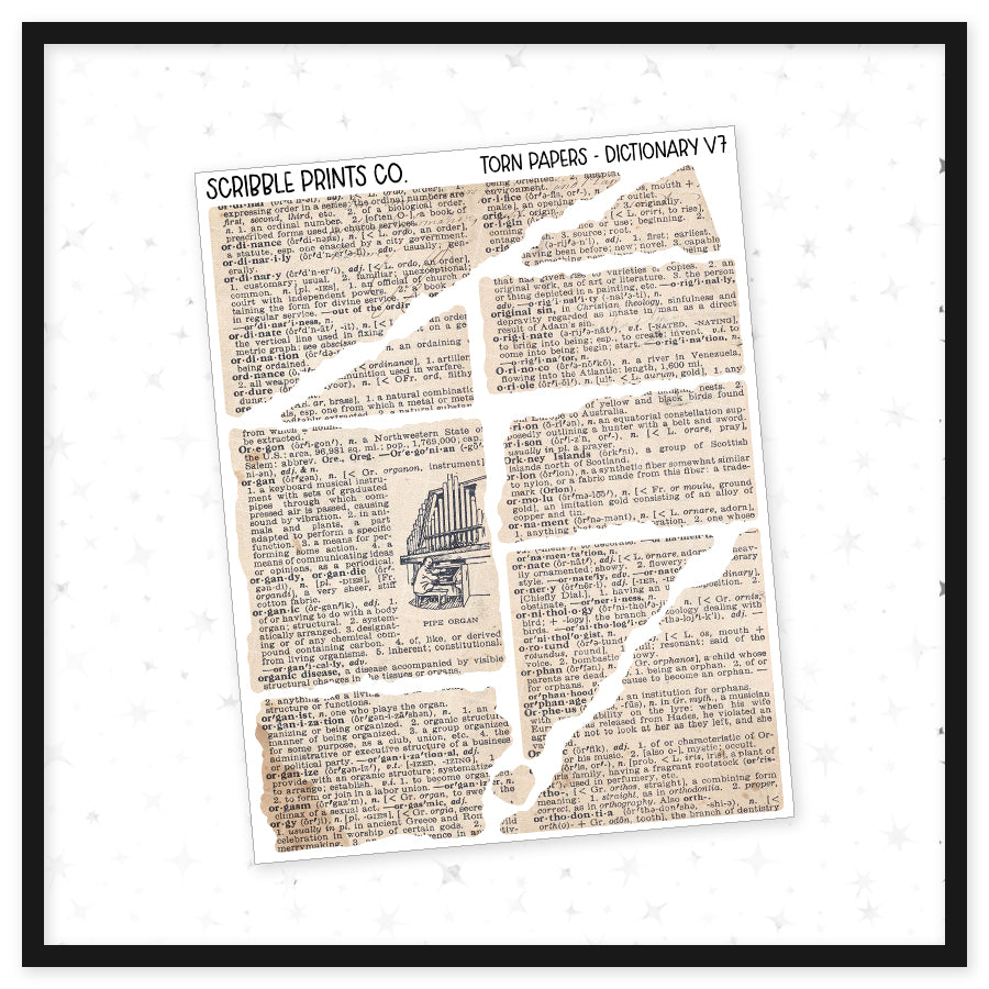 Torn Papers // Matte Journal Stickers