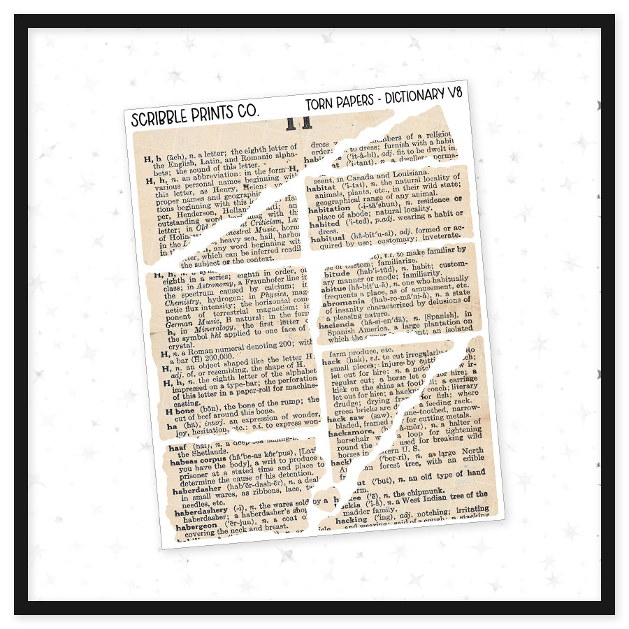 Torn Papers // Matte Journal Stickers