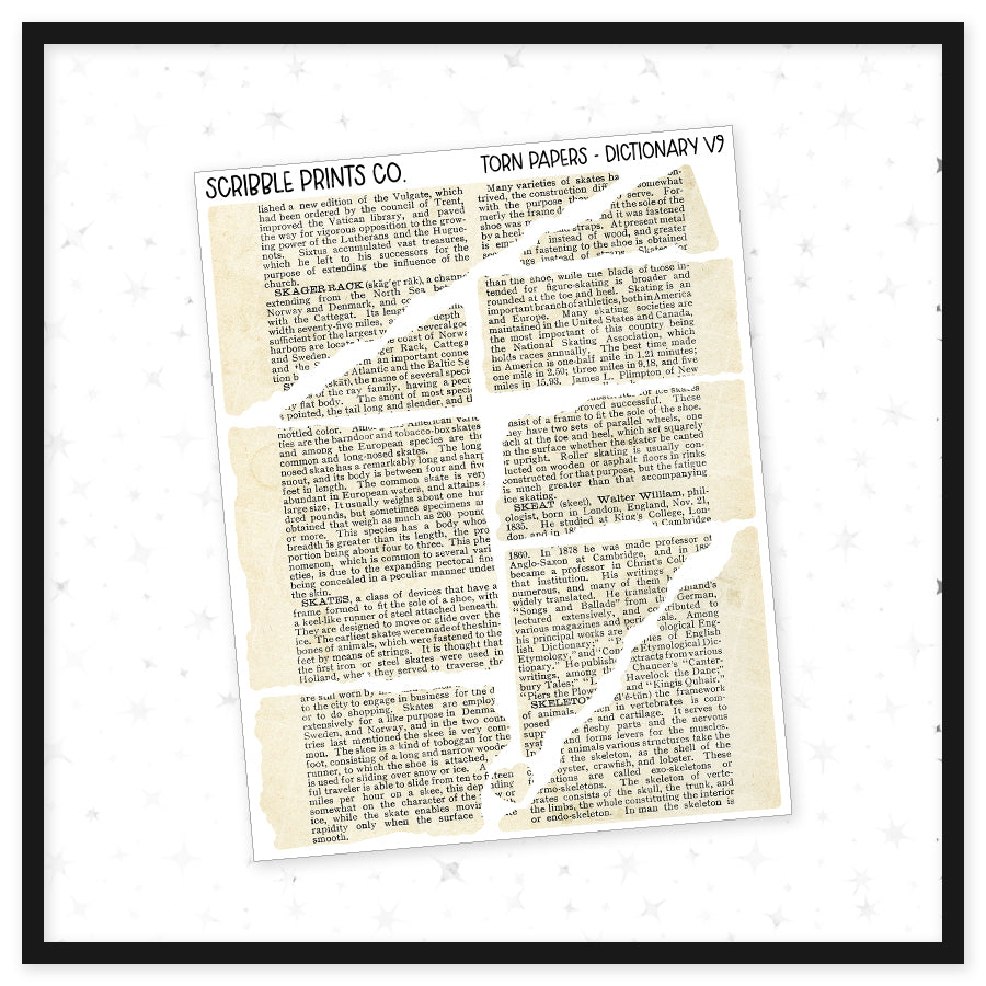 Torn Papers // Matte Journal Stickers