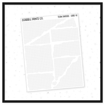 Torn Papers // Matte Journal Stickers
