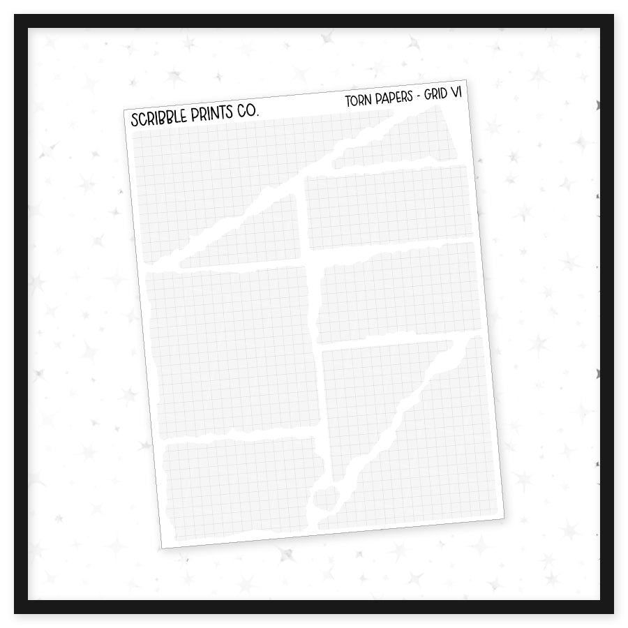 Torn Papers // Matte Journal Stickers