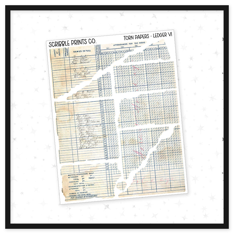 Torn Papers // Matte Journal Stickers