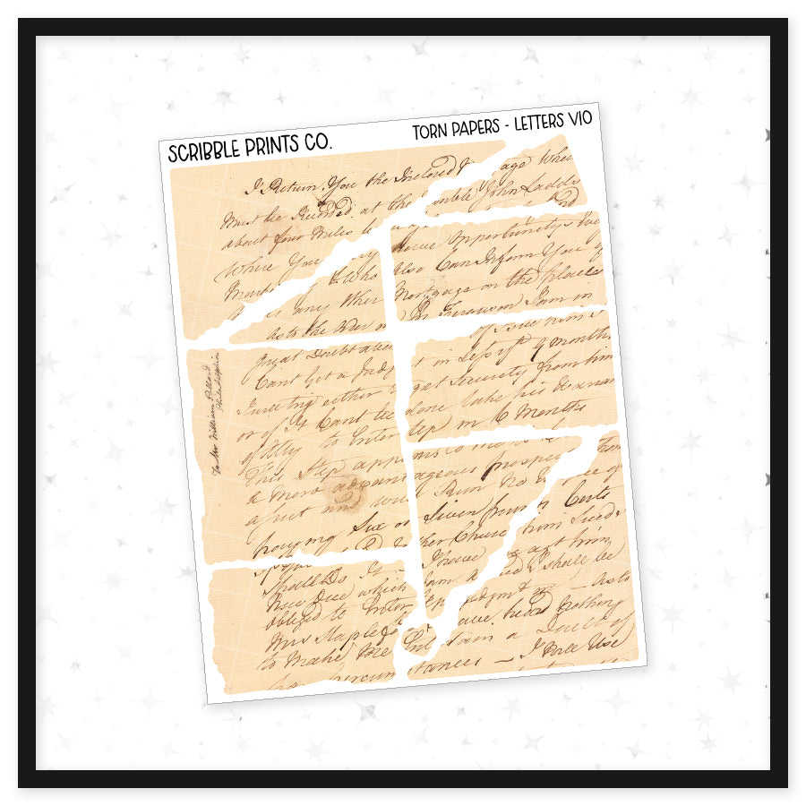 Torn Papers // Matte Journal Stickers