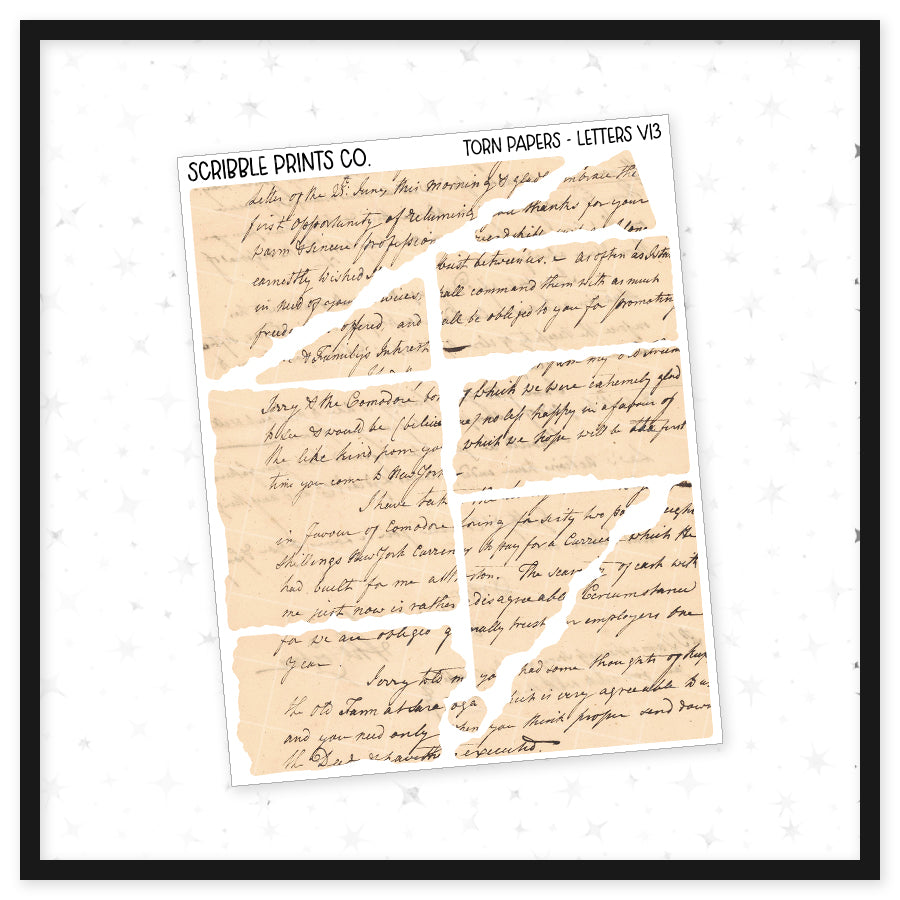 Torn Papers // Matte Journal Stickers