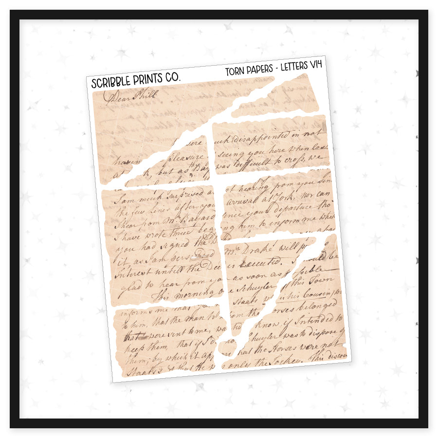 Torn Papers // Matte Journal Stickers