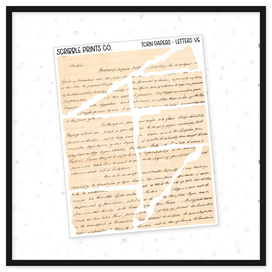 Torn Papers // Matte Journal Stickers