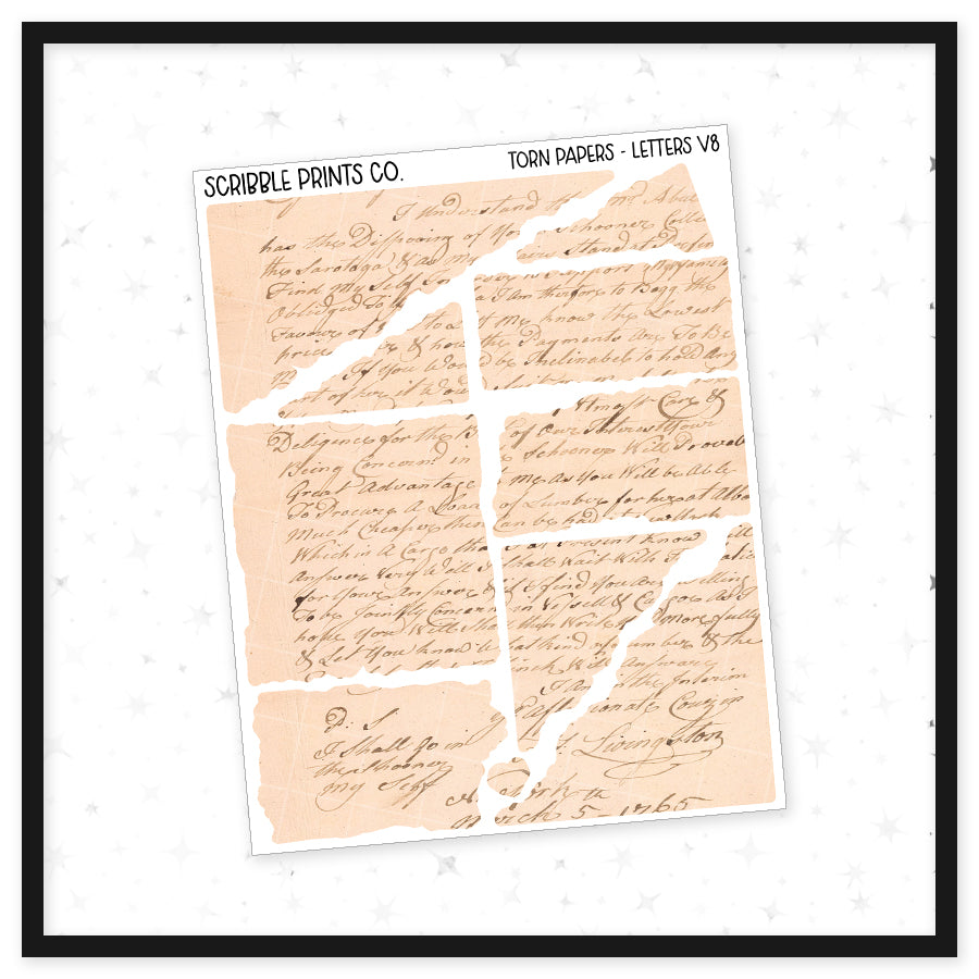 Torn Papers // Matte Journal Stickers