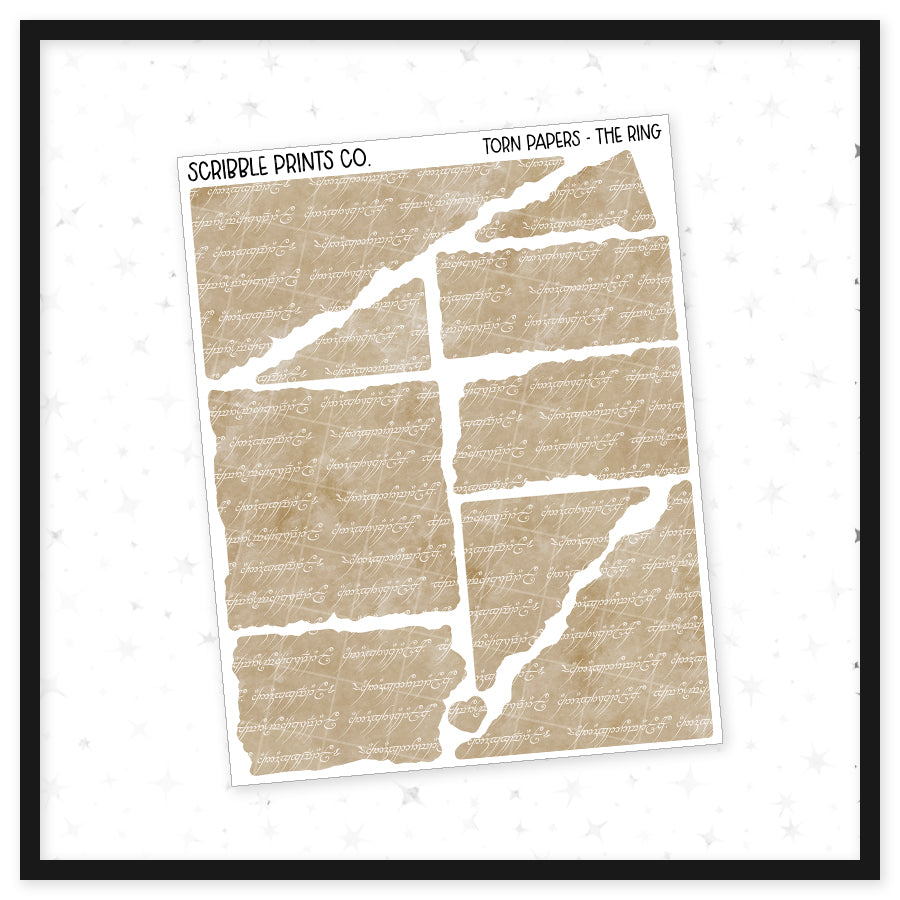 Torn Papers // Matte Journal Stickers