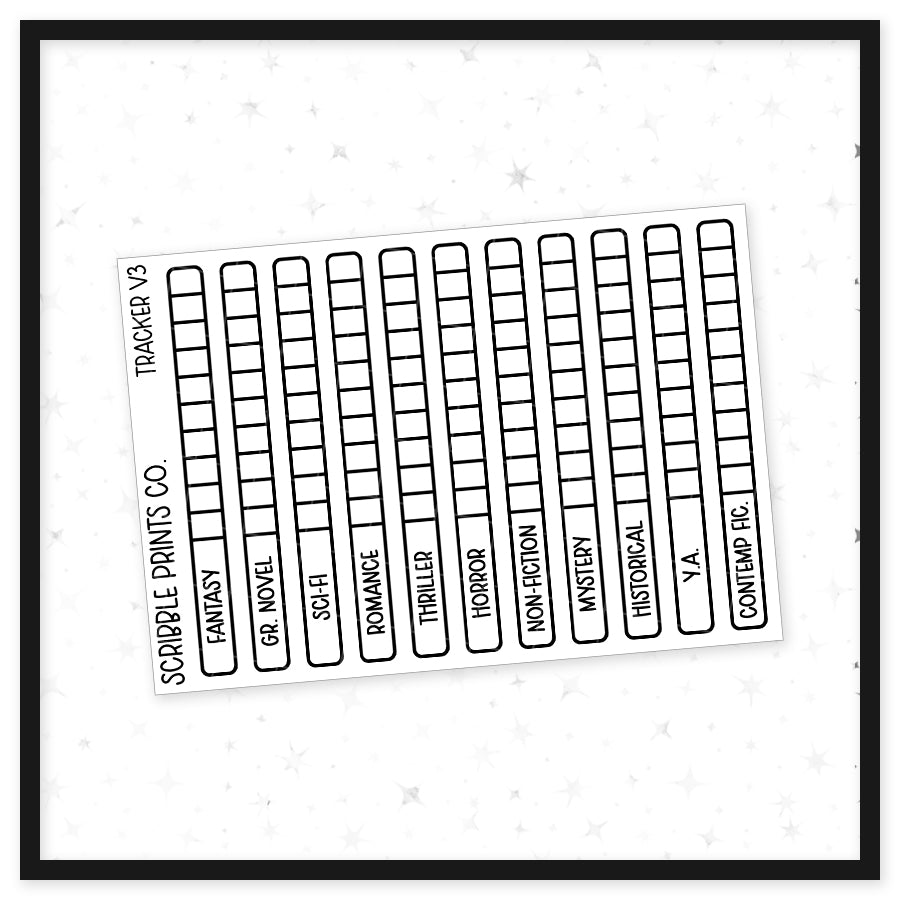 Tracker V3 // Matte Reading Journal Stickers