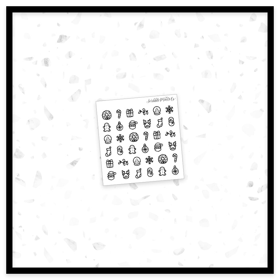 Christmas Mini Icons Foil Scribble Prints Co christmas-mini-icons-foil-scribble-prints-co