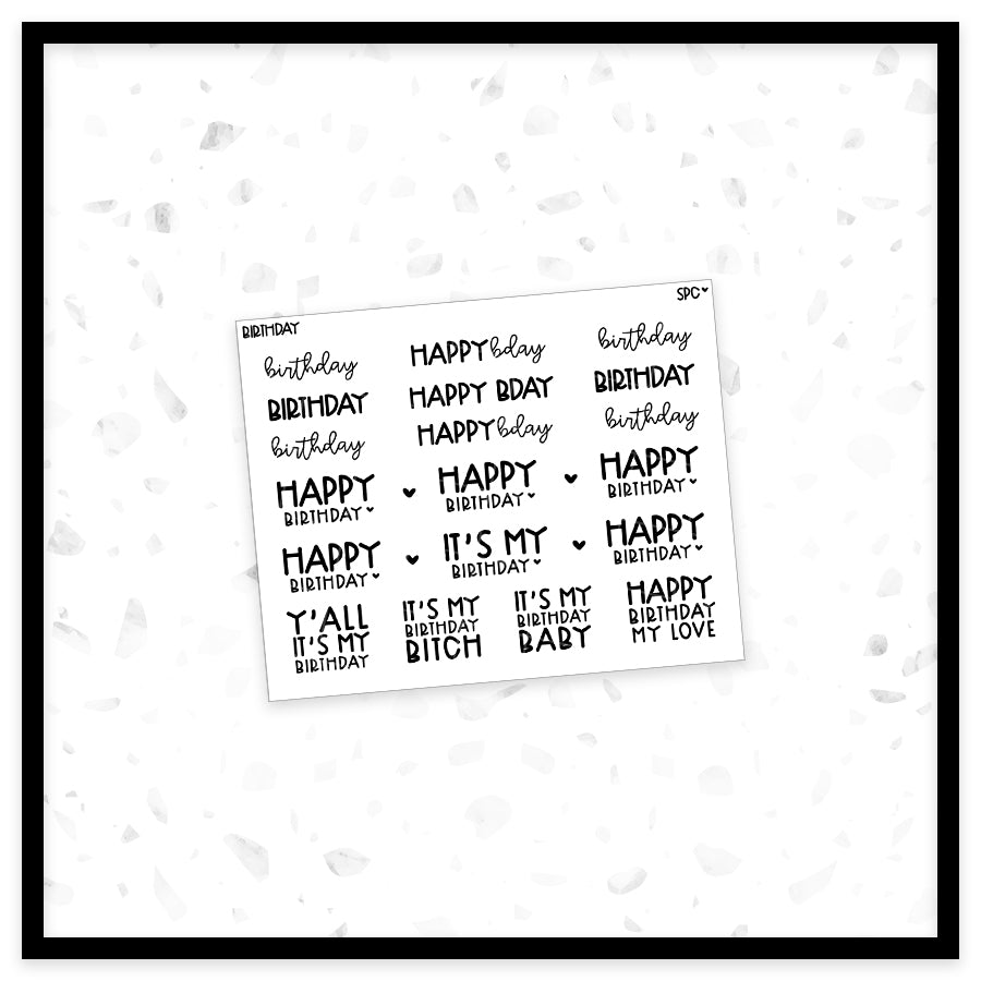 Foiled Scripts A-M // Version 2Birthday Gold