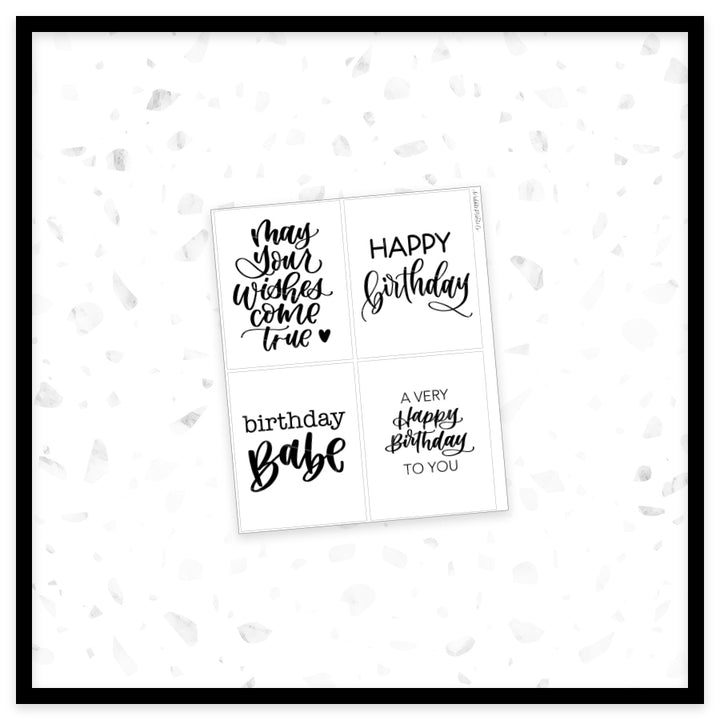 Birthday Quotes - Full Box Overlays // Foil