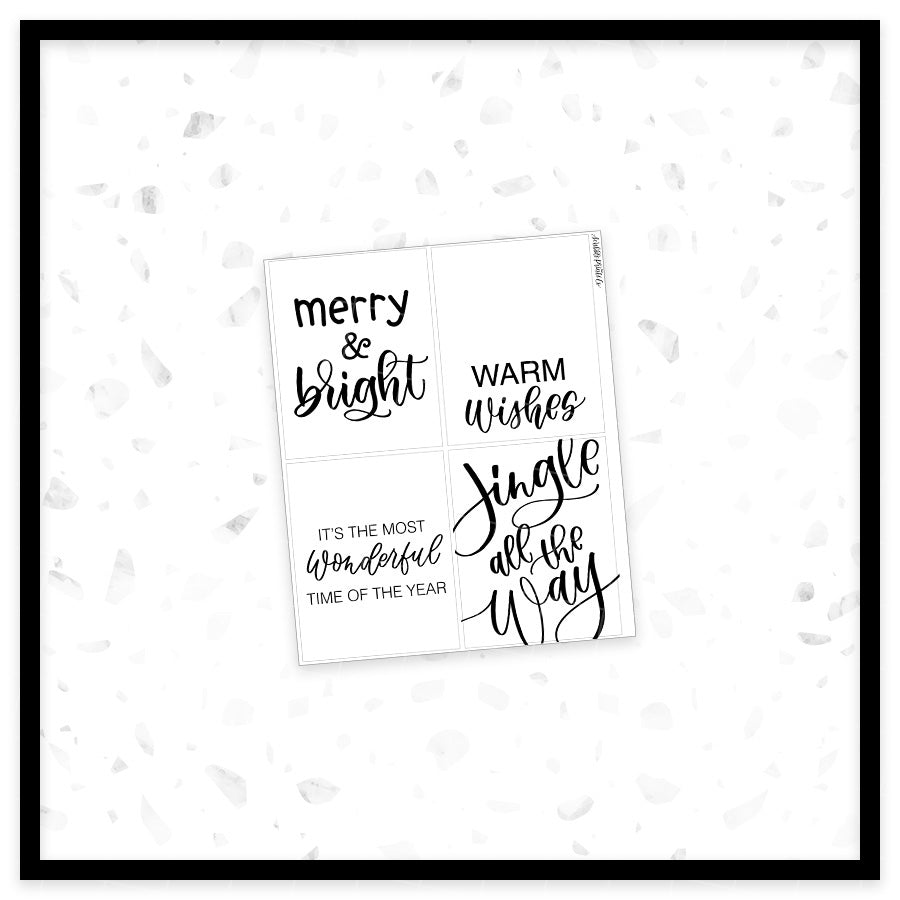 Christmas Quotes - Full Box Overlays // Foil