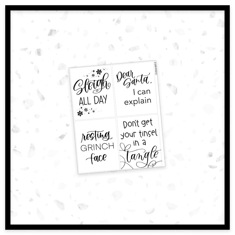 Christmas Quotes - Full Box Overlays // Foil
