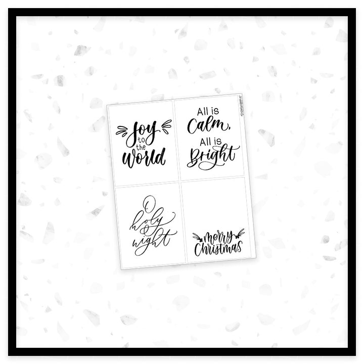 Christmas Quotes - Full Box Overlays // Foil