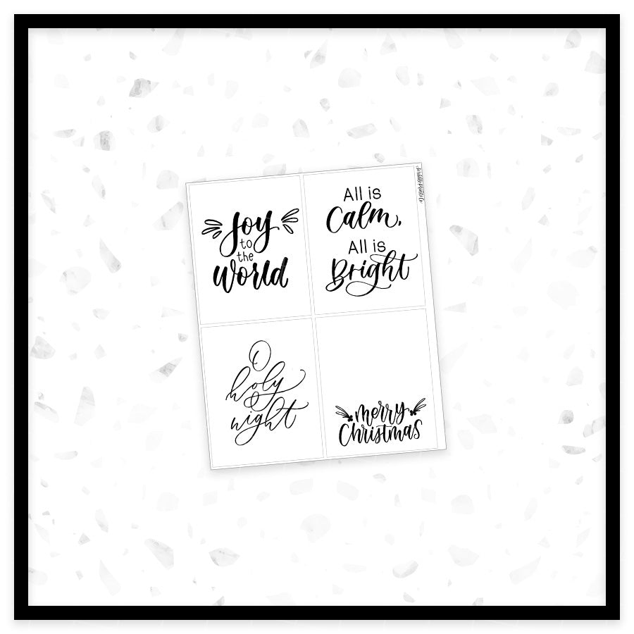 Christmas Quotes - Full Box Overlays // Foil