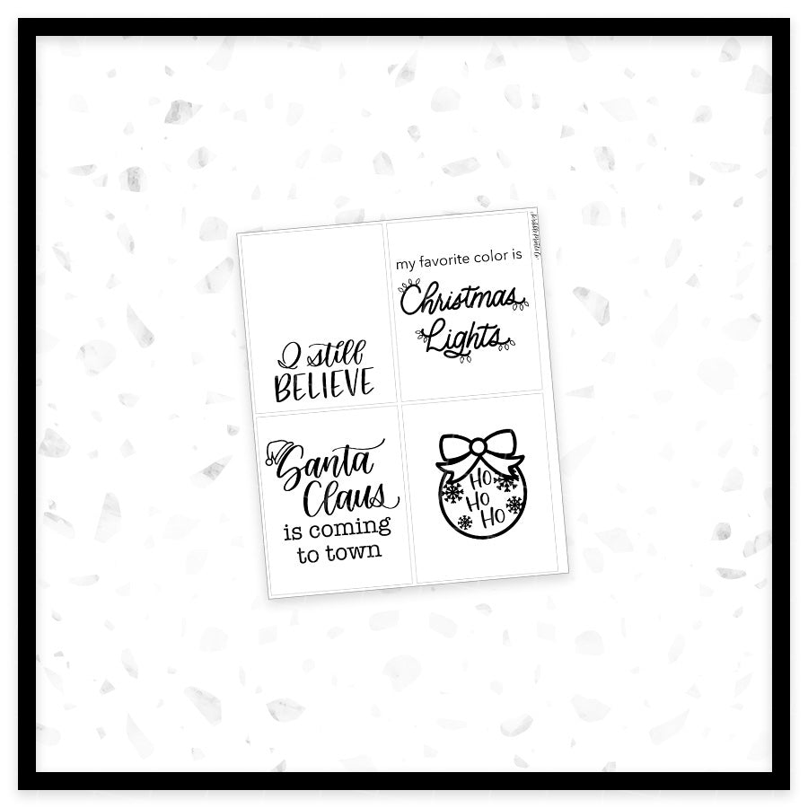 Christmas Quotes - Full Box Overlays // Foil