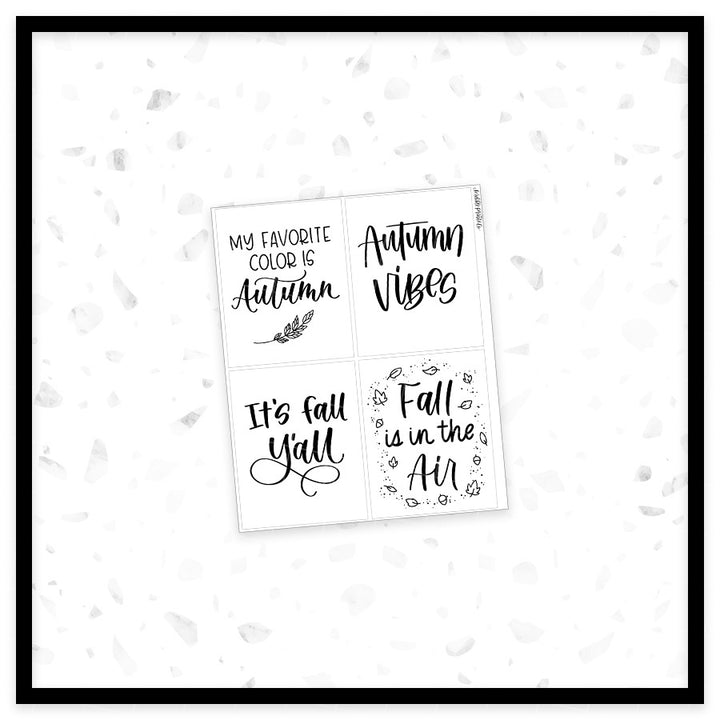 Fall Quotes - Full Box Overlays // Foil