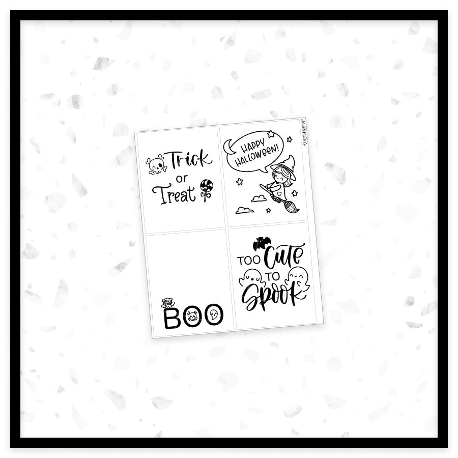 Halloween Quotes - Full Box Quote Overlays // Foil