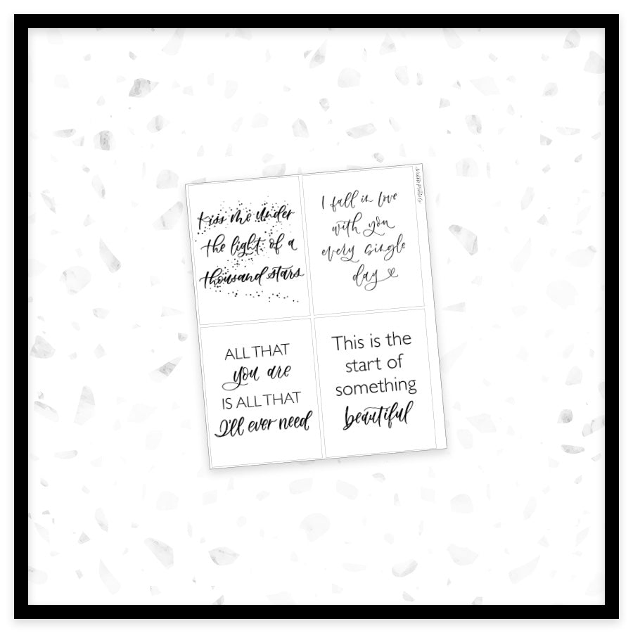 Love Quotes - Full Box Overlays // Foil