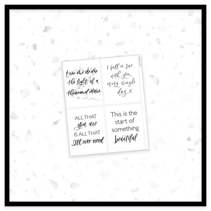 Love Quotes - Full Box Overlays // Foil
