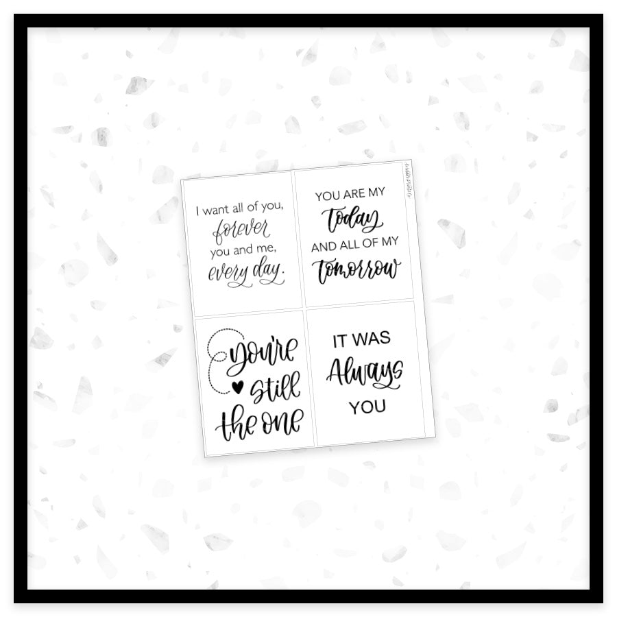 Love Quotes - Full Box Overlays // Foil