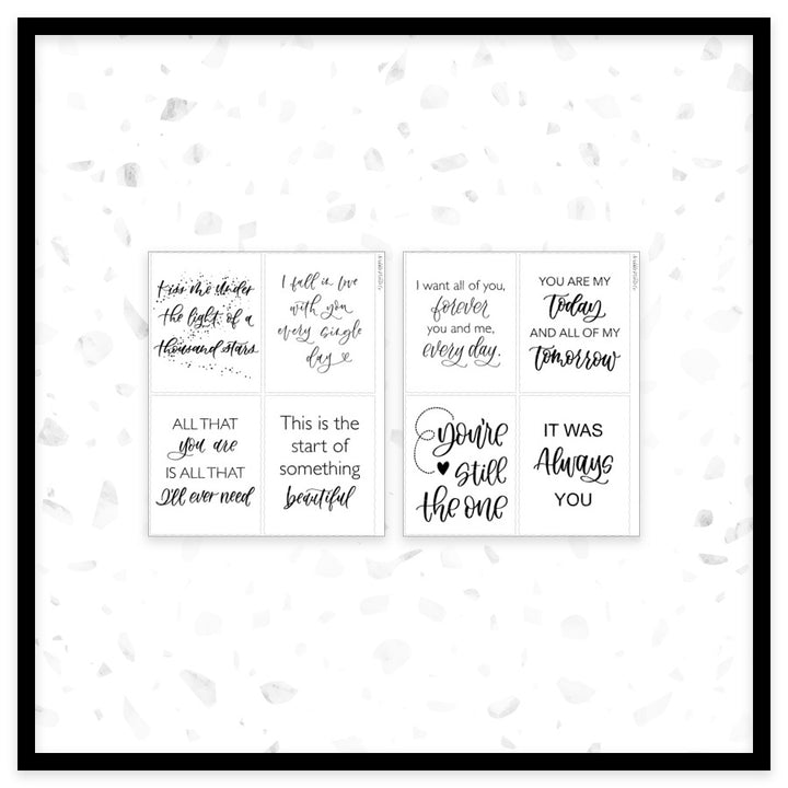 Love Quotes - Full Box Overlays // Foil