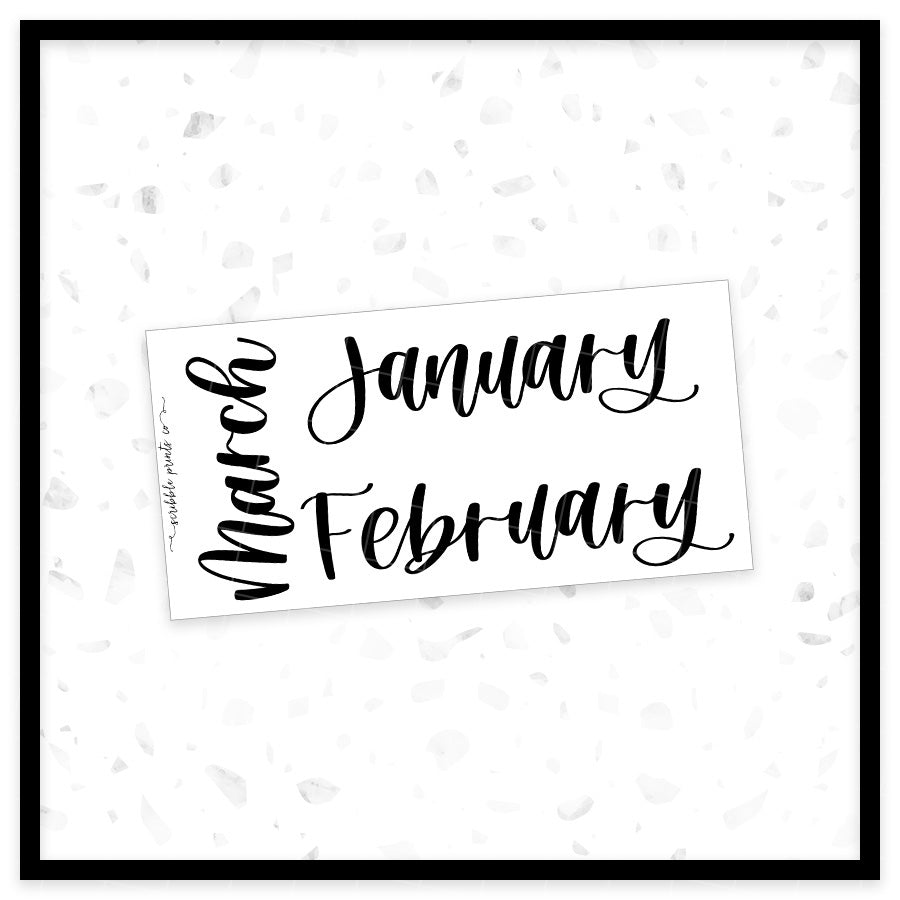 Monthly Labels // Foil