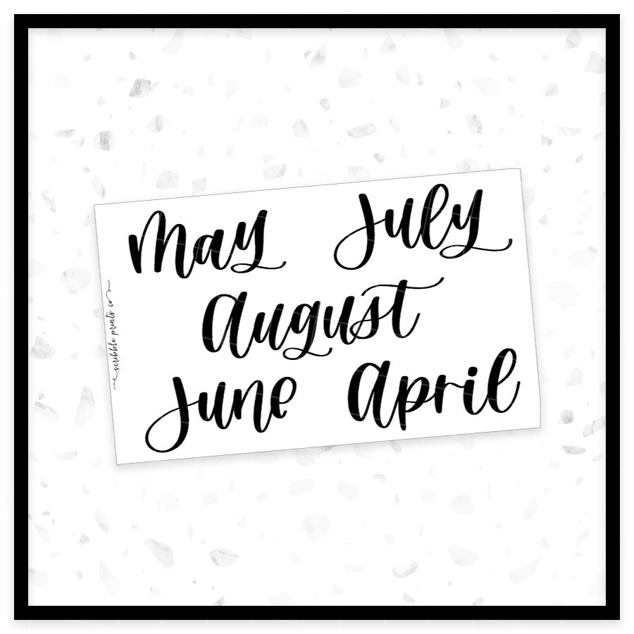 Monthly Labels // Foil