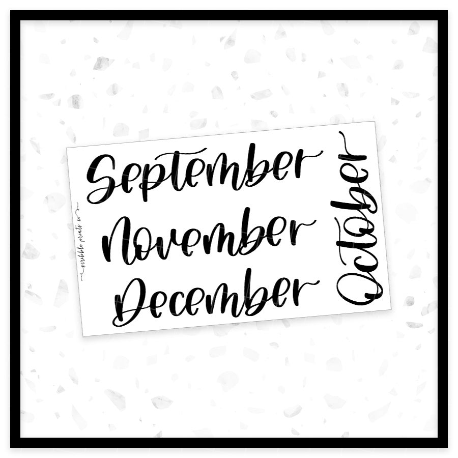 Monthly Labels // Foil