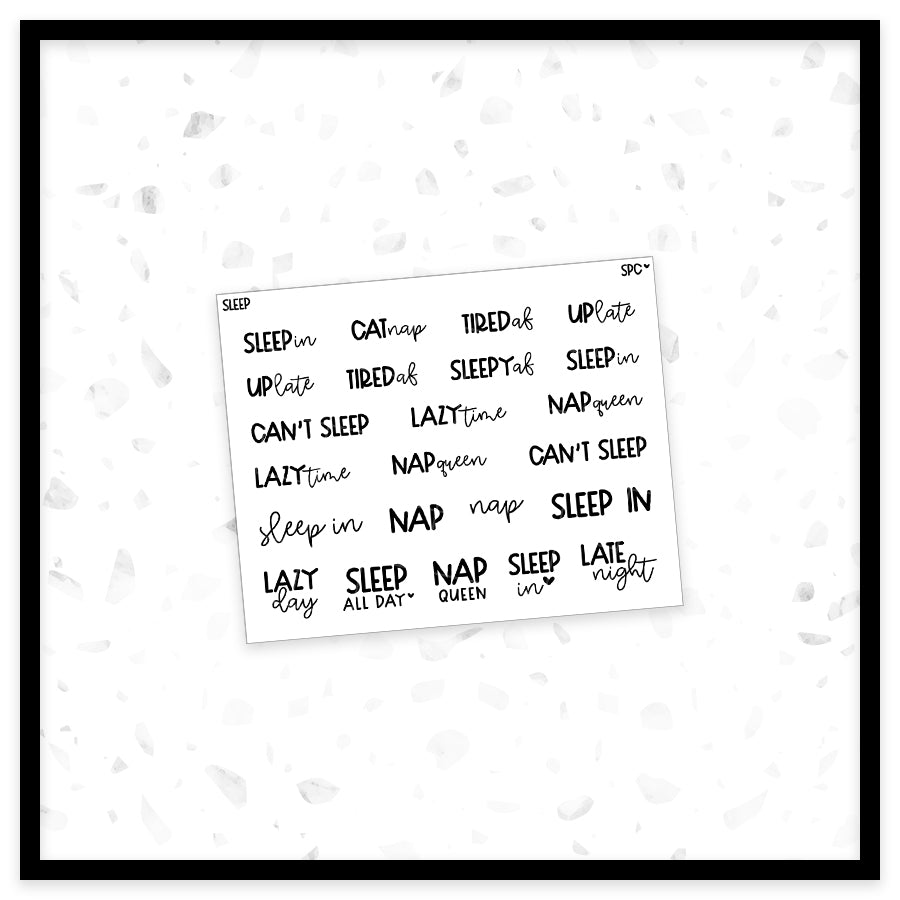 Foiled Scripts P-Z // Version 2Sleep Gold