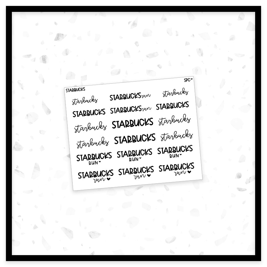Foiled Scripts P-Z // Version 2Starbucks Gold