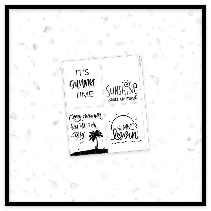 Summer Quotes - Full Box Overlays // Foil