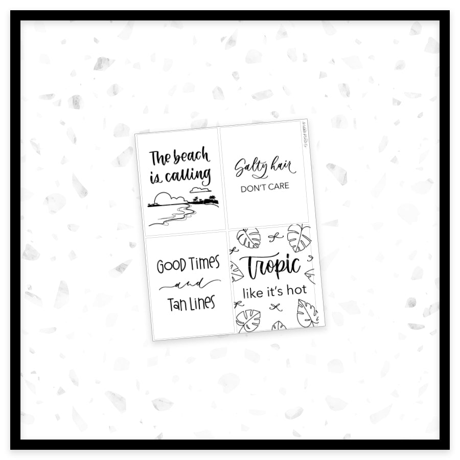 Summer Quotes - Full Box Overlays // Foil